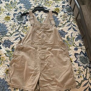 Vintage Lee Khaki Overall Shorts